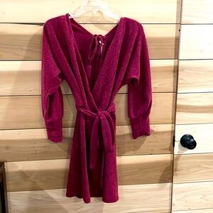 Wrap Sweater Dress